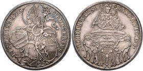 Franz Anton Fürst von Harrach 1709 - 1727
 1/2 Taler 1715 Typ 4, Unter dem Legatenhut das einfeldige Wappen unter dem Fürstenhut, auf Krummstab und S...