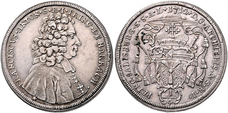 Franz Anton Fürst von Harrach 1709 - 1727
 1/4 Taler 1712 Typ 2, Brustbild Harr...