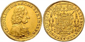 Leopold Anton Eleutherius Freiherr von Firmian 1727 - 1744
 Dukat 1742 Typ 4, Brustbild Firmians mit Allongeperücke in der Mozetta nach rechts, Signa...