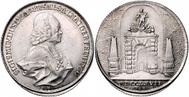 Sigismund Christoph Graf Schrattenbach 1753 - 1771
 Schaumünze 1767/1769 Typ 2, Brustbild Schrattenbachs mit Allongeperücke, Pileolus und Pectorale i...