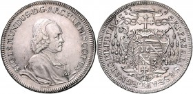 Sigismund Christoph Graf Schrattenbach 1753 - 1771
 Taler 1754 Typ 6a, Brustbild Schrattenbachs mit Allongeperücke, Pileolus und Pectorale in der Moz...