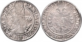 Maximilian II. 1564 - 1576
 Taler 1576 Brustbild nach rechts // Gekrönter Doppeladler mit quadriertem böhmisch-ungarischen Wappen und dem böhmischen ...