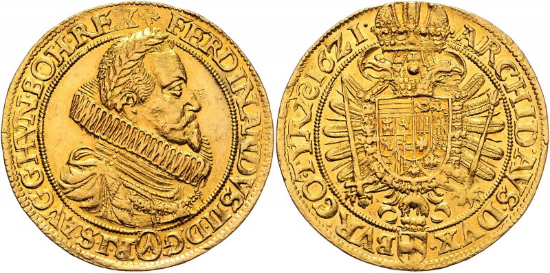 Ferdinand II. als Kaiser 1619 - 1637
 10 Dukaten 1621 Münzmeister Matthias Fell...