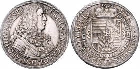 Erzherzog Ferdinand Karl 1632 - 1662
 Taler 1662 Geharnischtes Brustbild nach rechts // Gekröntes Wappen mit tiroler Herzschild in Toisonkette. . Hal...