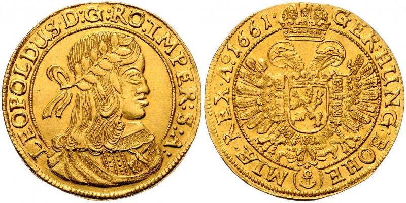 Leopold I. 1657 - 1705
 5 Dukaten 1661 Münzmeister Christoph Margalik - Mzm. An...