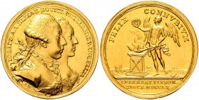 Maria Theresia 1740 - 1780
 Goldmedaille zu 3 Dukaten 1760 von Anton Wiedemann auf seine erste Hochzeit mit Maria Isabella von Bourbon-Parma am 6. Ok...