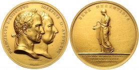 Franz Joseph I. 1848 - 1916
 25 Dukaten 1824/1914 von J. D. Boehm, Prämie des Josephinums in Wien. Büsten von Franz I. und Josef II. mit Lorbeerkränz...