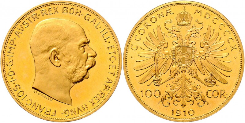 Franz Joseph I. 1848 - 1916
 100 Kronen 1910 FRANC.IOS.I.D.G.IMP.AVSTR.REX BOH....