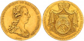 Batthanyi Karl Ludwig von Batthanyi 1753 - 1806
 Dukat 1791 von. Joh. Nep. Wirt. Antik drapierte Büste mit langem gelocktem Haar von rechts. Unten I....