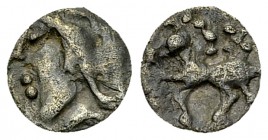 Vindelici AR fraction, 2nd-1st century BC 

Celtic Germany, Vindelici. AR fraction ("Kleinsilber") (8-9 mm, 0.41 g), 2nd-1st century BC. "Stachelhaa...
