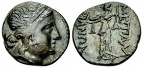 Mesambria AE unit, 1st century BC 

Thrace, Mesambria. AE Unit (18-19 mm, 5.75 g), 1st century BC.
Obv. Diademed female head to right.
Rev. MEΣAM-...