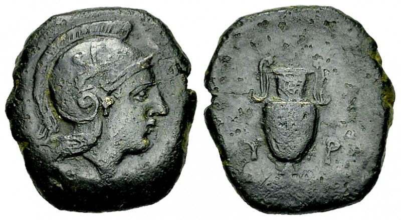 Myrina AE17, 5th-3rd centuries BC 

Aeolis, Myrina. AE17 (4.21 g), 5th-3rd cen...