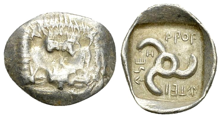 Mithrapata AR Obol, c. 390-370 BC 

Dynasts of Lycia, Mithrapata. AR Obol (12-...
