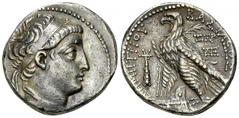 Demetrios II Nikator AR Tetradrachm, Tyre 

Seleukid Kings. Demetrios II Nikat...