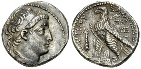 Demetrios II Nikator AR Tetradrachm, Tyre 

Seleukid Kings. Demetrios II Nikator (1st reign, 145-139 BC). AR Tetradrachm (24-26 mm, 14.14 g), 145-14...