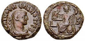 Numerianus AE Tetradrachm, Alexandria 

Numerianus (282-284 AD). AE Tetradrachm (18 mm, 7.68 g), Alexandria, Egypt. Dated year 2.
Obv. A K M A NOYM...