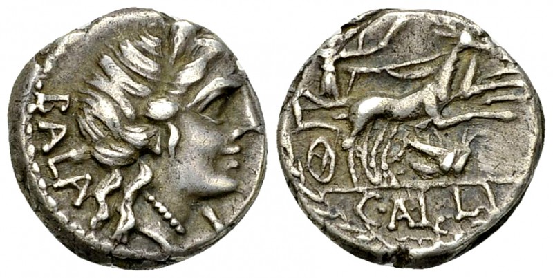 C. Allius Bala AR Denarius, 92 BC 

C. Allius Bala. AR Denarius (16 mm, 3.87 g...
