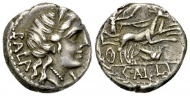 C. Allius Bala AR Denarius, 92 BC 

C. Allius Bala. AR Denarius (16 mm, 3.87 g), Rome, 92 BC.
 Obv. BALA, Diademed female head to right; below chin...