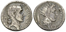 C. Coelius Caldus AR Denarius, 51 BC 

C. Coelius Caldus. AR Denarius (18-19 mm, 3.71 g), 51 BC.
Obv. C COELIVS CALDVS, head of Caldus to right, CO...