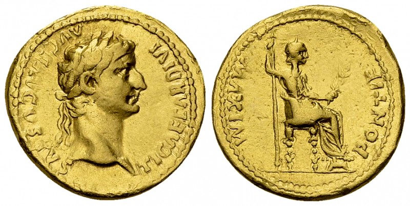 Tiberius Aureus, Livia reverse 

Tiberius (14-37 AD). Aureus (19 mm, 7.72 g), ...