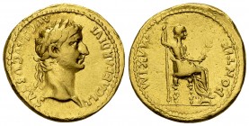 Tiberius Aureus, Livia reverse 

Tiberius (14-37 AD). Aureus (19 mm, 7.72 g), Lugdunum, later 20s-30s.
Obv. TI CAESAR DIVI AVG F AVGVSTVS, Laureate...