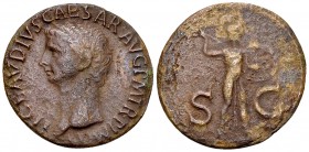 Claudius AE As, Minerva reverse 

Claudius (41-54 AD). AE As (27-28 mm, 8.66 g), Rome.
Obv. TI CLAVDIVS CAESAR AVG P M TR P IMP P P, bare head to l...