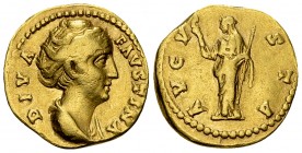 Diva Faustina Aureus, Ceres reverse 

Antoninus Pius (138-161 AD) for Diva Faustina (+141 AD). Aureus (19 mm, 6.88 g), Rome.
Obv. DIVA FAVSTINA, dr...