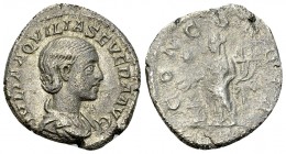 Aquilia Severa AR Denarius, Concordia reverse 

Elagabalus (218-222 AD) for Aquilia Severa. AR Denarius (18-19 mm, 2.05 g), Rome, AD 220-222.
Obv. ...