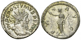 Postumus AR Antoninianus, Pax reverse 

Postumus (260-269 AD). AR Antoninianus (22 mm, 3.58 g), Colonia Agrippina (Cologne), 268 AD.
Obv. IMP C POS...