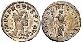 Probus silvered AE Antoninianus, Felicitas reverse 

Probus (276-282 AD). Silvered AE Antoninianus (22 mm, 3.99 g), Lugdunum, September-December 281...