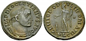 Diocletianus AE Nummus, Lugdunum 

Diocletianus (284-305 AD). AE Nummus (27 mm, 10.14 g), Lugdunum, c. 303-305.
Obv. IMP DIOCLETIANVS AVG, Laureate...
