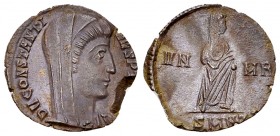 Divus Constantine I AE Nummus, Nicomedia 

Divus Constantine I (died 337). AE Nummus (15 mm, 0.90 g), Nicomedia, 342-348.
 Obv. DV CONSTANTINVS PT ...