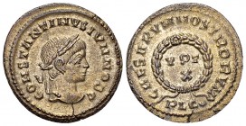 Constantinus II Caesar AE Nummus, Vota rerverse 

Constantine I (306-337 AD) for Constantinus II Caesar. AE Nummus (20 mm, 3.75 g), Lugdunum, 323 AD...