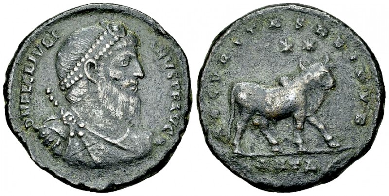Iulianus II AE Nummus, Bull reverse 

Julianus II Apostata (360-363). AE Nummu...