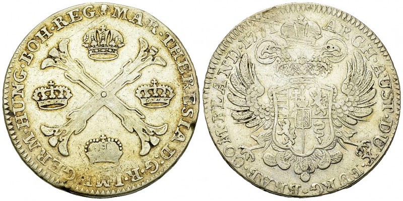 Maria Theresia, AR Kronentaler 1771, Brüssel 

RDR. Maria Theresia (1740-1780)...