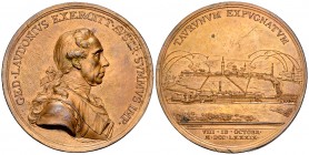 RDR, Bronzierter Galvano der Medaille 1789, Einnahme Belgrad 

RDR. Joseph II. (1765-1790). Aus zwei Hälften zusammengesetzter, bronzierter Blei-Gal...