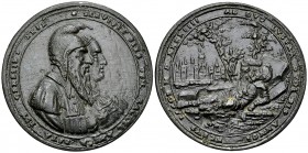 Böhmen, Galvano der Medaille 1544 

Tschechoslowakei, Böhmen. Aus zwei Hälften zusammengesetzter Blei-Galvano der Medaille 1544 (48 mm, 44.70 g). Au...