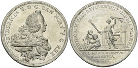 Dänemark, Galvano der Medaille 1752 

Dänemark, Königreich. Frederik V (1746-1766). Aus zwei Hälften zusammengesetzter Blei-Galvano der Medaille 175...