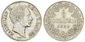 Bayern, AR 1/2 Gulden 1859 

Deutschland, Bayern. Maximilian II. (1848-1864). AR 1/2 Gulden 1859 (24 mm, 5.26 g). 
AKS 151. 

Gutes sehr schön.