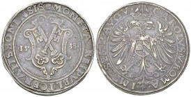 Regensburg, AR Guldinger 1538 

Deutschland. Regensburg, Stadt. AR Guldiner 1538 (42 mm, 28.83 g), mit Titel Karls V.
Beckenb. 2102; Dav. 9682.

...