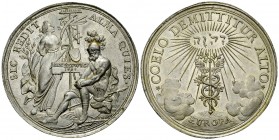 Augsburg, Galvano der Medaille 1697, Frieden von Rijwijk 

Deutschland, Augsburg. Aus zwei Hälften zusammengesetzter Blei-Galvano der Medaille 1697 ...