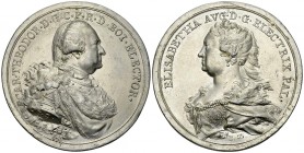 Bayern, Galvano der Medaille o.J. 

Deutschland, Bayern. Carl Theodor (1777-1799). Aus zwei Hälften zusammengesetzter Blei-Galvano der Medaille o.J....