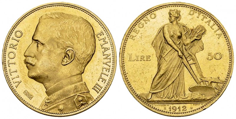 Vittorio Emanuele III, AV 50 Lire 1912, Aratrice 

Italia. Vittorio Emanuele I...