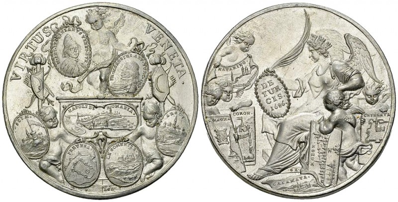 Venezia, Galvanoplastica della medaglia 1686 

Italia, Venezia. Marcantonio Gi...