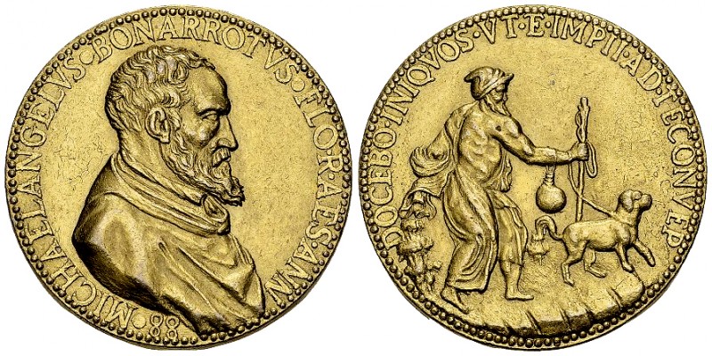 Firenze, Gilt electrotype medal, Michelangelo 

Italy, Firenze. Michelangelo B...