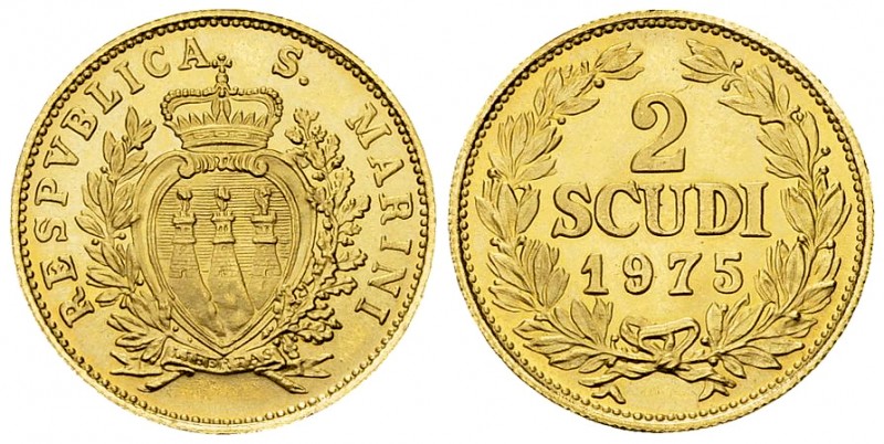 San Marino, AV 2 Scudi 1975 

San Marino, Repubblica. AV 2 Scudi 1975 (5.98 g)...