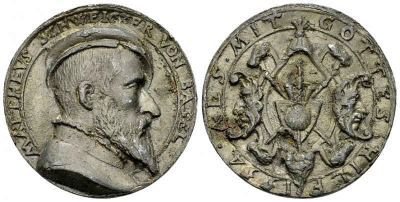 Basel, Galvano der Medaille 1554 

Schweiz, Basel. Aus zwei Hälften zusammenge...