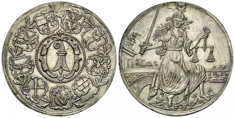 Basel, Galvano der moralischen Medaille o.J. (nach 1640) 

Schweiz, Basel. Aus...