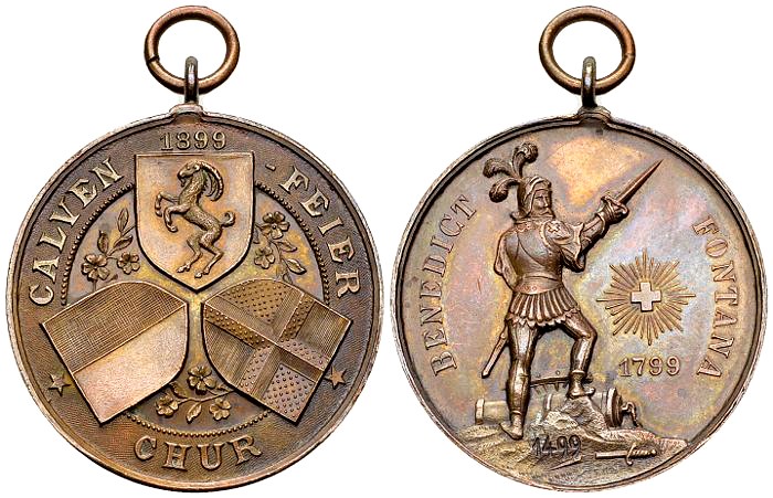 Chur, AE Medaille 1899, Calven-Feier 

Schweiz, Graubünden. Chur. AE Medaille ...