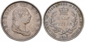 British Guiana AE Half Stiver 1813 

British Guiana. Essequibo & Demerary. George III (1760-1820). AE Half Stiver 1813 (28 mm, 9.25 g).
KM 9.

Go...